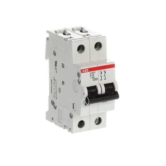 Disjoncteur s202p 2p 32a courbe d raccordement à vis - 15ka (2modules)