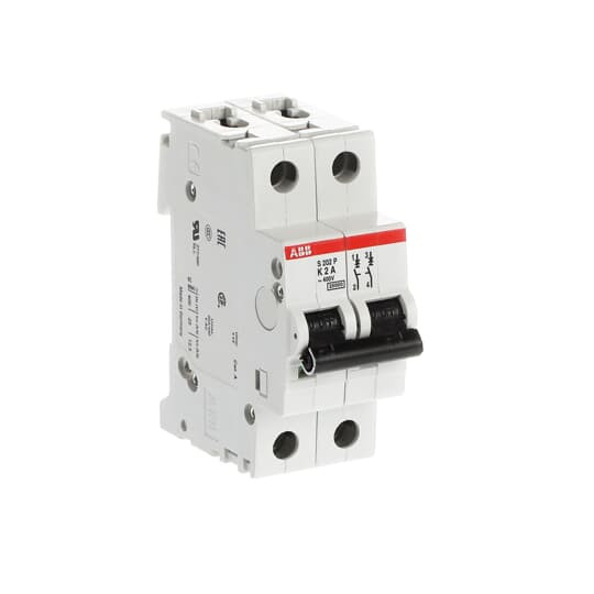 Disjoncteur s202p 2p 2a courbe k raccordement à vis - 25ka (2modules)