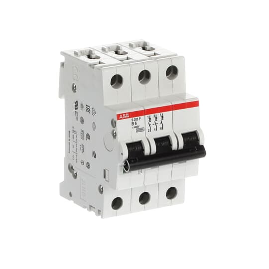 Disjoncteur s203p 3p 6a courbe b raccordement à vis - 25ka (3modules)