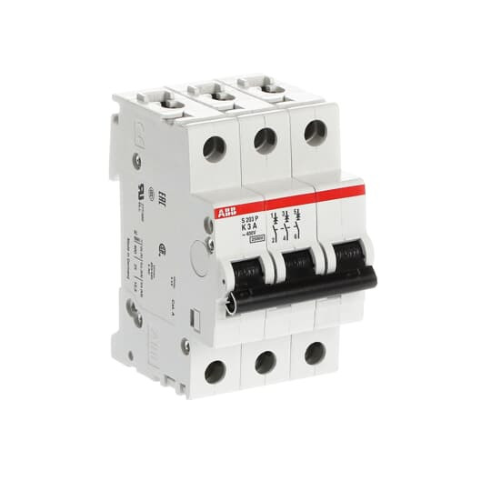 Disjoncteur s203p 3p 3a courbe k raccordement à vis - 25ka (3modules)