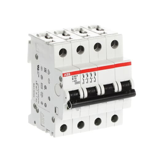 Disjoncteur s204p 4p 10a courbe b raccordement à vis - 25ka (4modules)