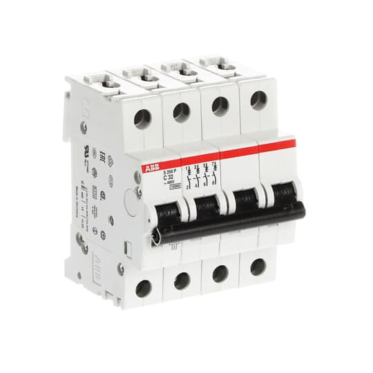 Disjoncteur s204p 4p 32a courbe c raccordement à vis - 15ka (4modules)