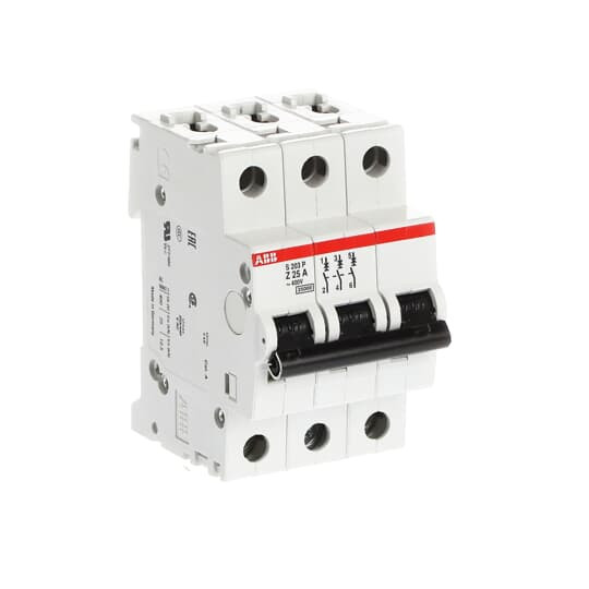 Disjoncteur s203p 3p 25a courbe z raccordement à vis - 25ka (3modules)