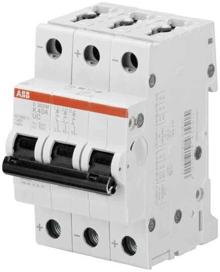 Disjoncteur dc (s203muc) 3p 10ka 440vdc k-0,2a