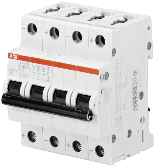 Disjoncteur dc (s204muc) 4p 10ka 440vdc k-0,2a