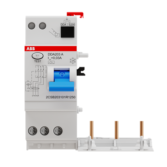 Bloc dif. (dda203) 3p 25a 30ma type a (pour s200)