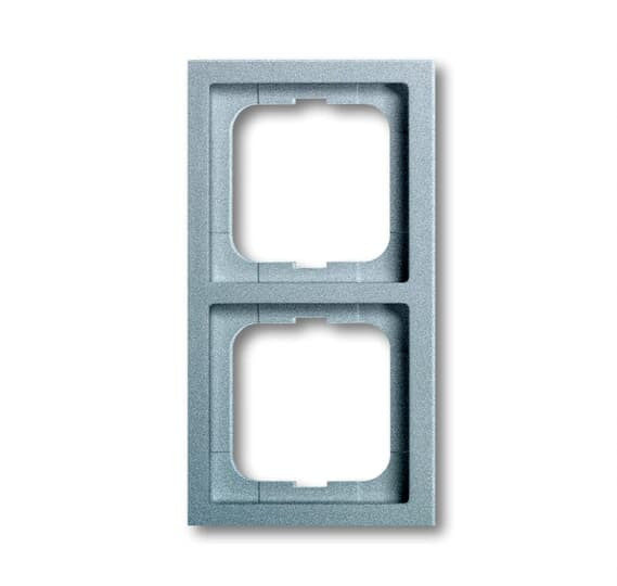 Cadre 2 poussoirs aluminium/argent