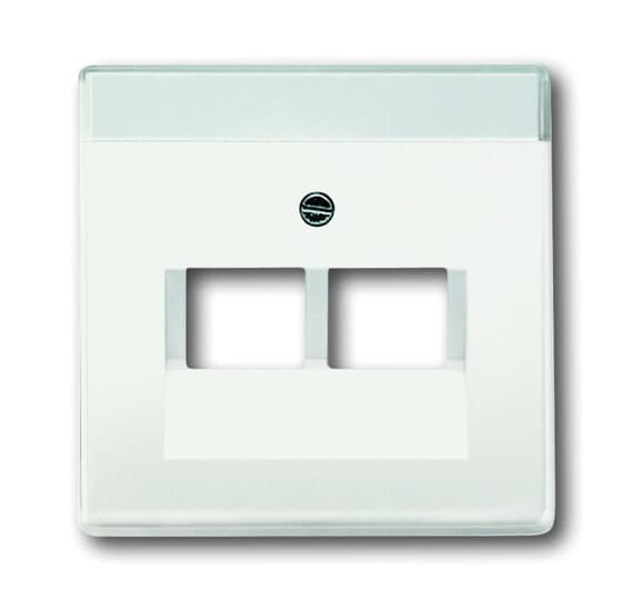 Enjo double rj45 future linear blanc mat