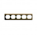 Cadre 5 poussoirs bronze horizontal alpha