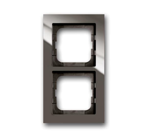 Cadre 2 modules busch entrée gris