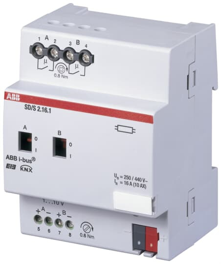 Module 2 sorties variation d'éclairage 1-10 v 16a, mrd