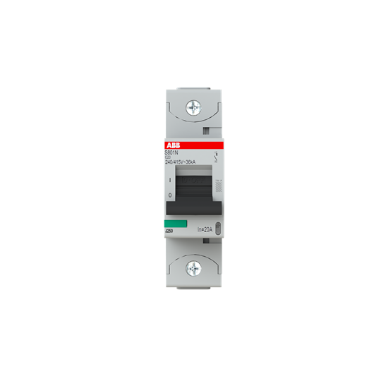 Disjoncteur s801n 1p 20a courbe c raccordement à vis - 36ka (1.5module)