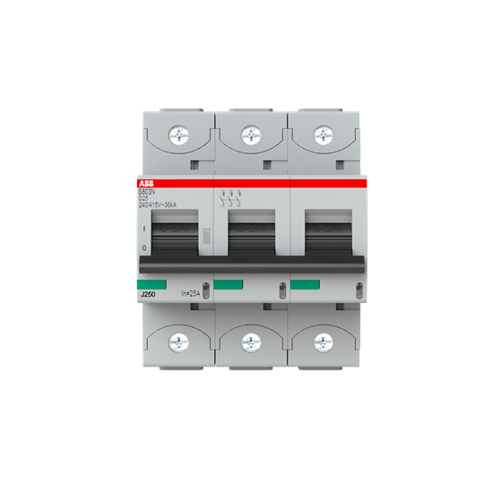 Disjoncteur s803n 3p 25a courbe d raccordement à vis - 36ka (4.5modules)