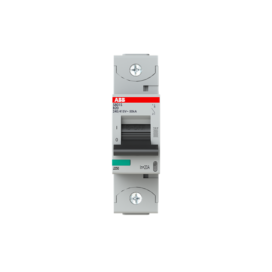 Disjoncteur s801s 1p 20a courbe b raccordement à vis - 50ka (1.5module)