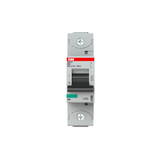 Disjoncteur s801s 1p 80a courbe d raccordement à vis - 50ka (1.5module)