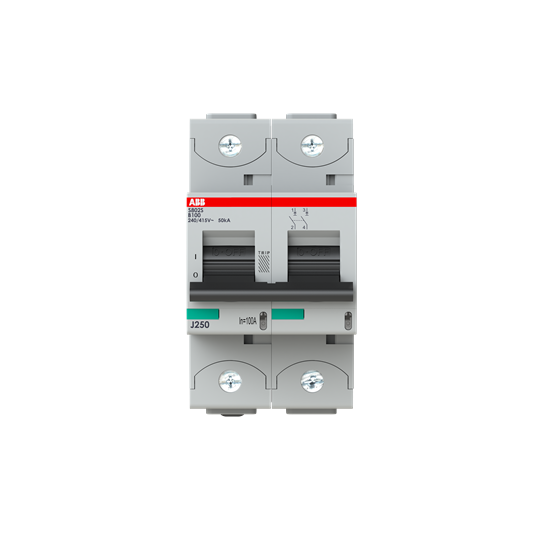 Disjoncteur s802s 2p 100a courbe b raccordement à vis - 50ka (3modules)