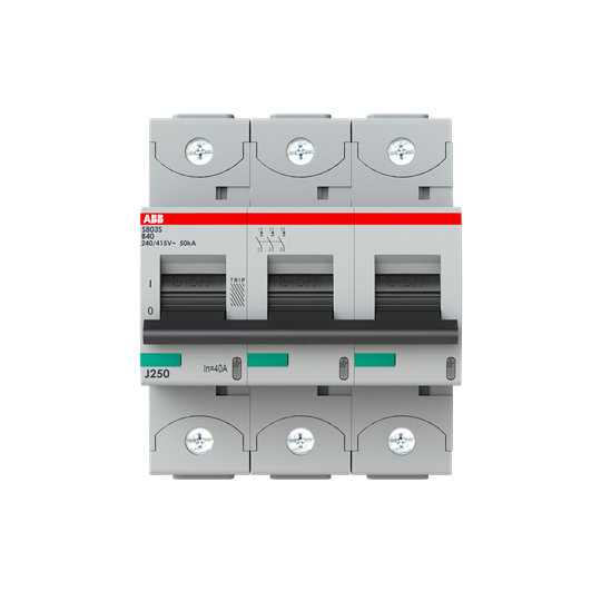 Disjoncteur s803s 3p 40a courbe b raccordement à vis - 50ka (4.5modules)