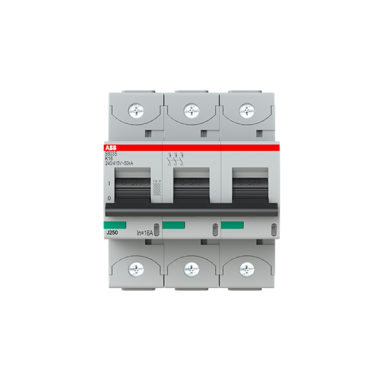 Disjoncteur s803s 3p 16a courbe k raccordement à vis - 50ka (4.5modules)