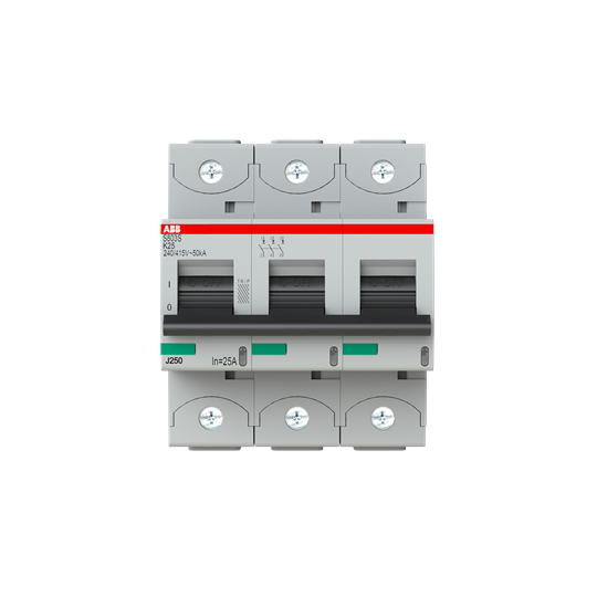 Disjoncteur s803s 3p 25a courbe k raccordement à vis - 50ka (4.5modules)