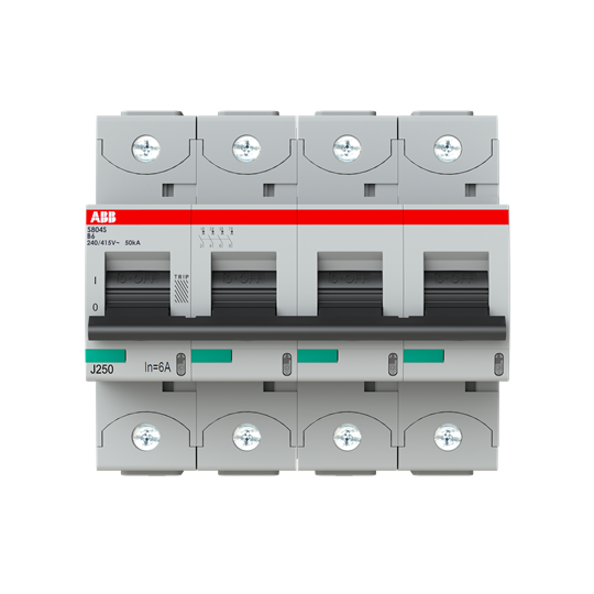 Disjoncteur s804s 4p 6a courbe b raccordement à vis - 50ka (6modules)