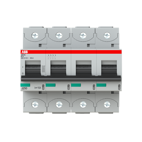 Disjoncteur s804s 4p 16a courbe b raccordement à vis - 50ka (6modules)