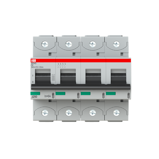 Disjoncteur s804s 4p 6a courbe c raccordement à vis - 50ka (6modules)