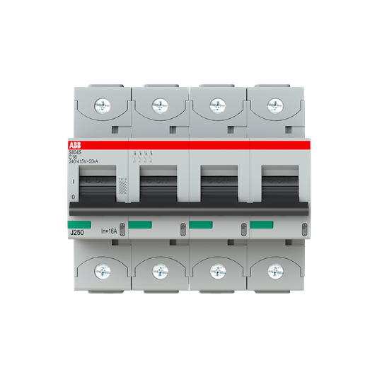 Disjoncteur s804s 4p 16a courbe c raccordement à vis - 50ka (6modules)