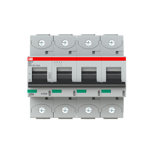 Disjoncteur s804s 4p 63a courbe c raccordement à vis - 50ka (6modules)