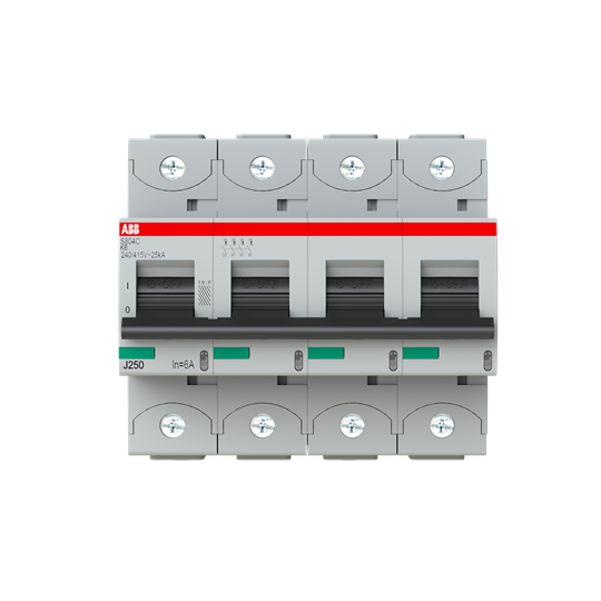 Disjoncteur s804s 4p 6a courbe k raccordement à vis - 50ka (6modules)