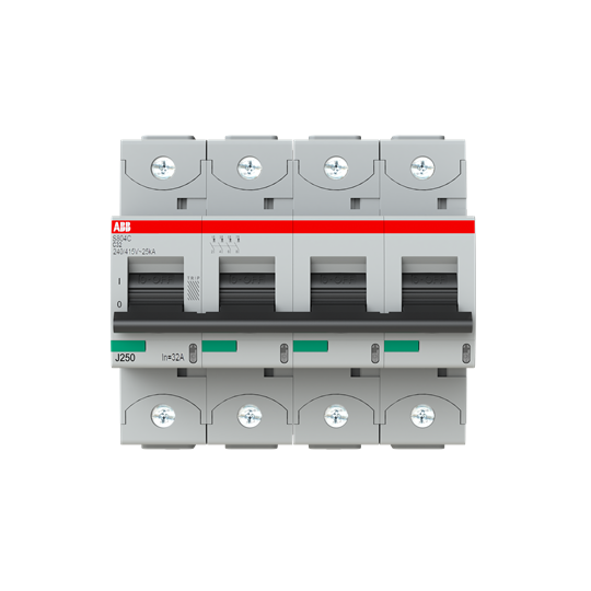 Disjoncteur s804c 4p 32a courbe c raccordement à vis - 25ka (6modules)