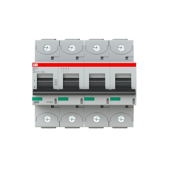 Disjoncteur s804c 4p 50a courbe c raccordement à vis - 25ka (6modules)