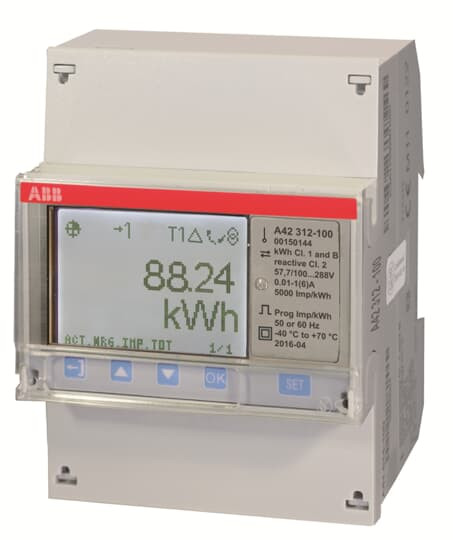 Compteur a42 monophase modbus mesure indirecte 6a silver mid