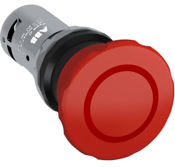 Ce4p-10r-11 bouton arrêt urgence 40mm par traction 1no+1nf