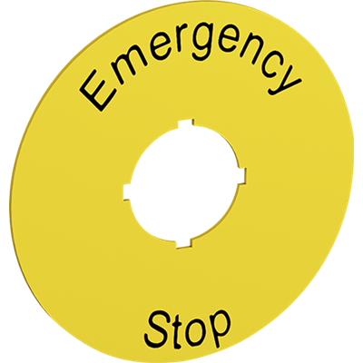 Etiquette pour boutons et voyants [emergency-stop]