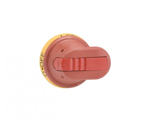 Poignée pistolet rouge jaune 45mm pour axe 6mm