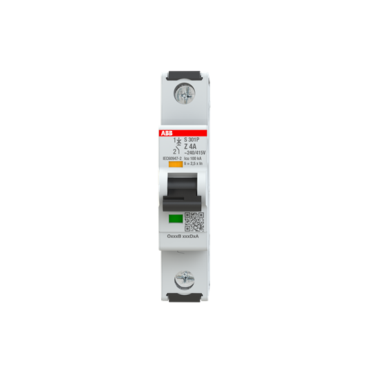 S300p-disjoncteur 1p-4a-courbe z-pdc 25000a-230vac 100ka-60vdc 25ka-1 module