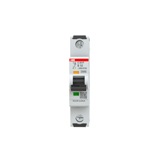 S300p-disjoncteur 1p-10a-courbe b-pdc 25000a-230vac 25ka-60vdc 25ka-1 module