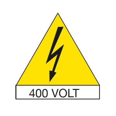 Etiquette triangle 125mm pour armoires is2 (x10pces)