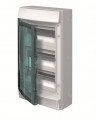 Mistral65h- coffret etanche-3r x 12 modules-porte transp.-ral7035-gwt 750°c