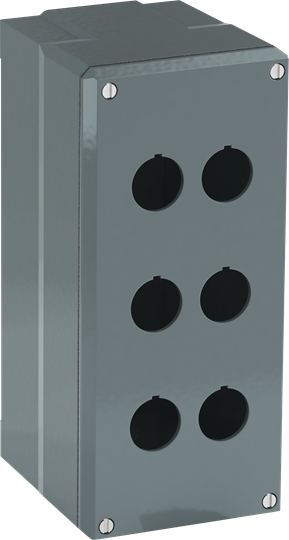 Boite à boutons aluminium - 6 trous - ip66 - perçage pe