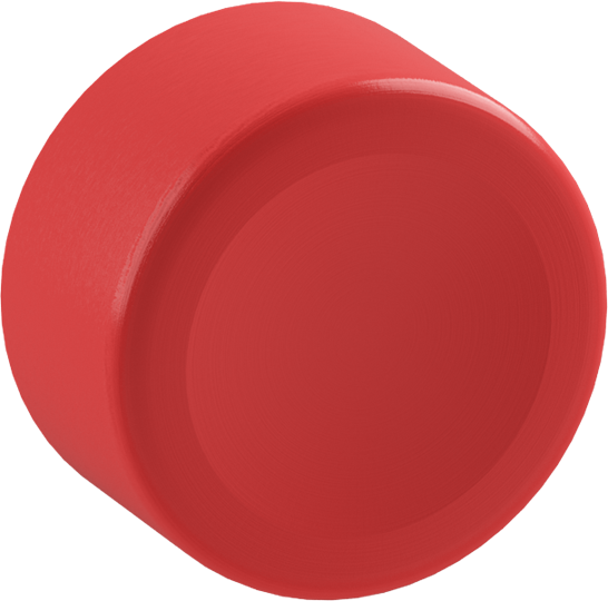 Capot de protection pour boutons poussoirs affleurants silicone (rouge)