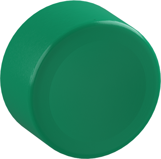 Capot de protection pour boutons poussoirs affleurants silicone (vert)