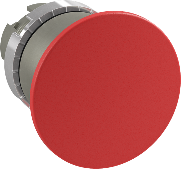 Bouton poussoir coup de poing 40mm rouge à impulsion