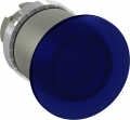 Bouton poussoir coup de poing 40mm bleu déverouillage traction lumineux