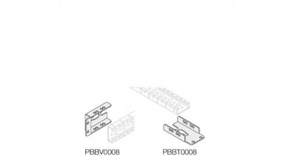 Pattes de fixation traverses-jeu de barre horiz. haut/bas (x8)