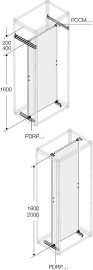 Gaine a cable =4000a montants profondeur p=200mm (x2)