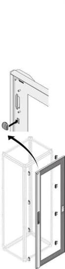 Porte ip30/40 transparente 24 mod h=1800mm l=800mm (x1)