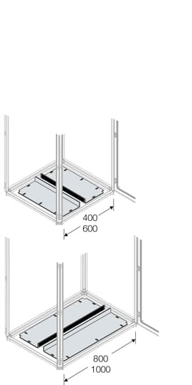 Plaque passe-cable à glissière ip40 l=1000mm p=500mm (x1)