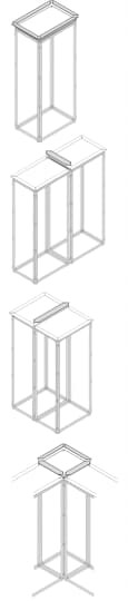 Toit supplementaire angle ipx1 l=500 p=500mm (x4)