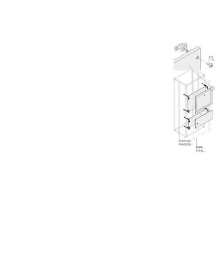 Kit vert. ot 1000/1250/1600 3/4p fixe h=600mm l=600mm